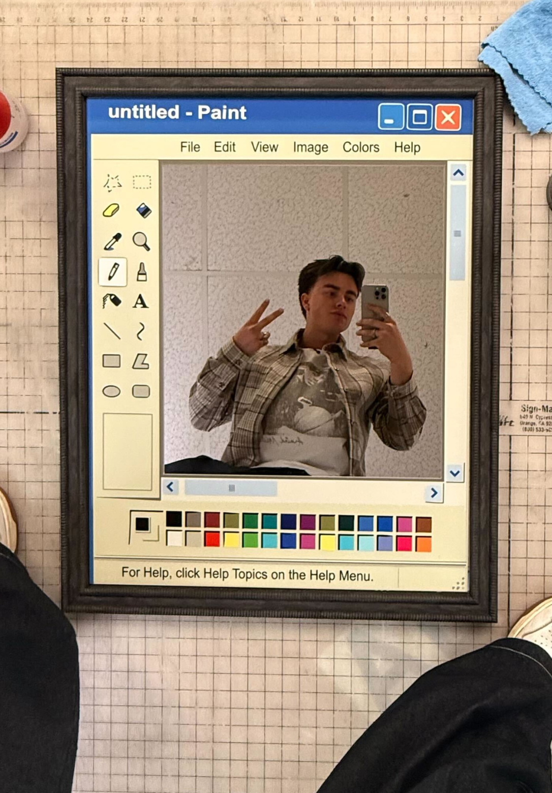 Retro Paint Window Mirror