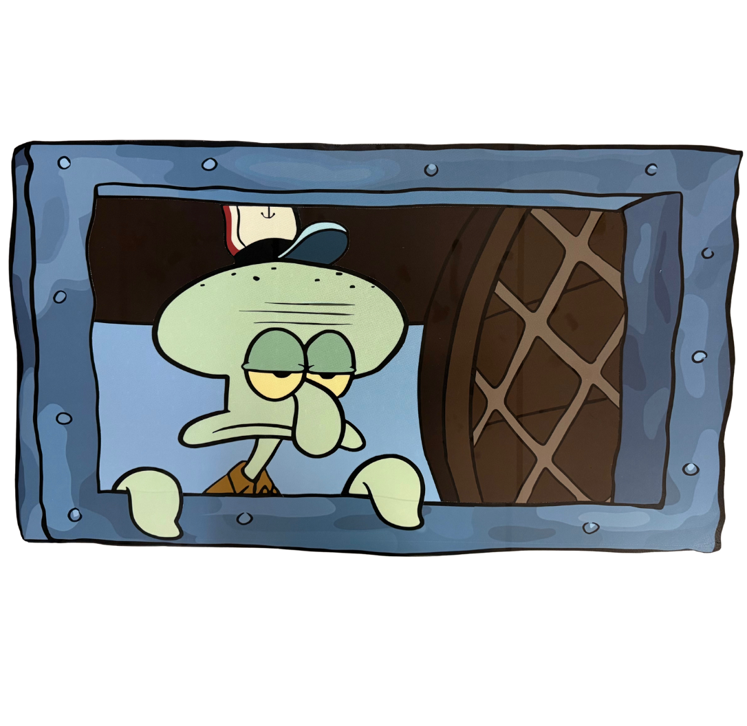 Unimpressed Squidward Sign
